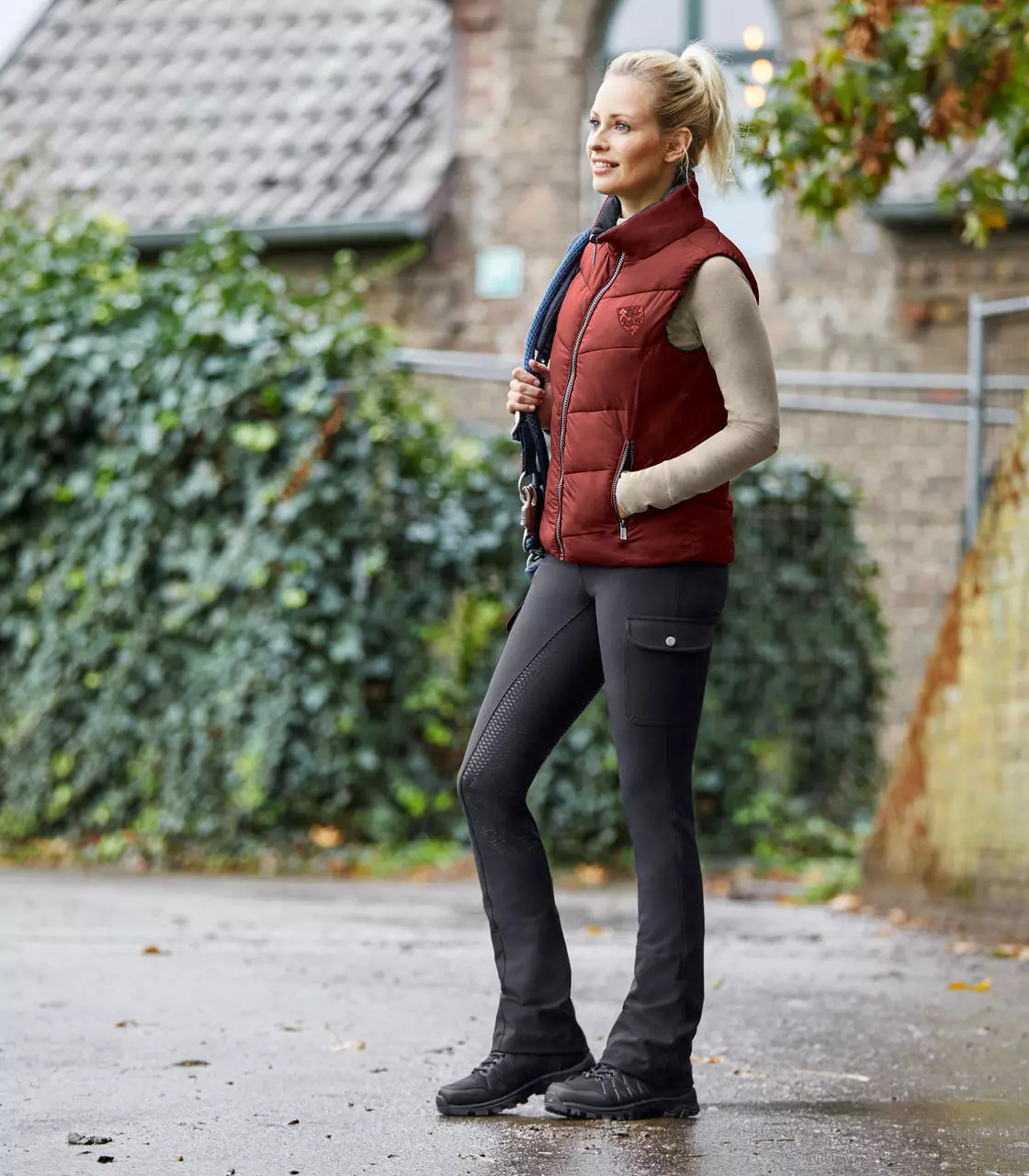 ELT Pantalon D’équitation Micro Jodhpur Cargo en Silicone