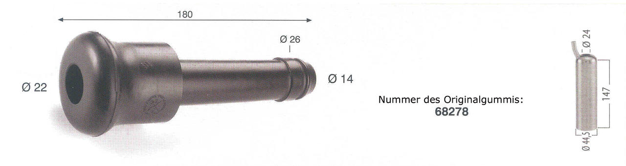 Original MIELE HL 22mm, court