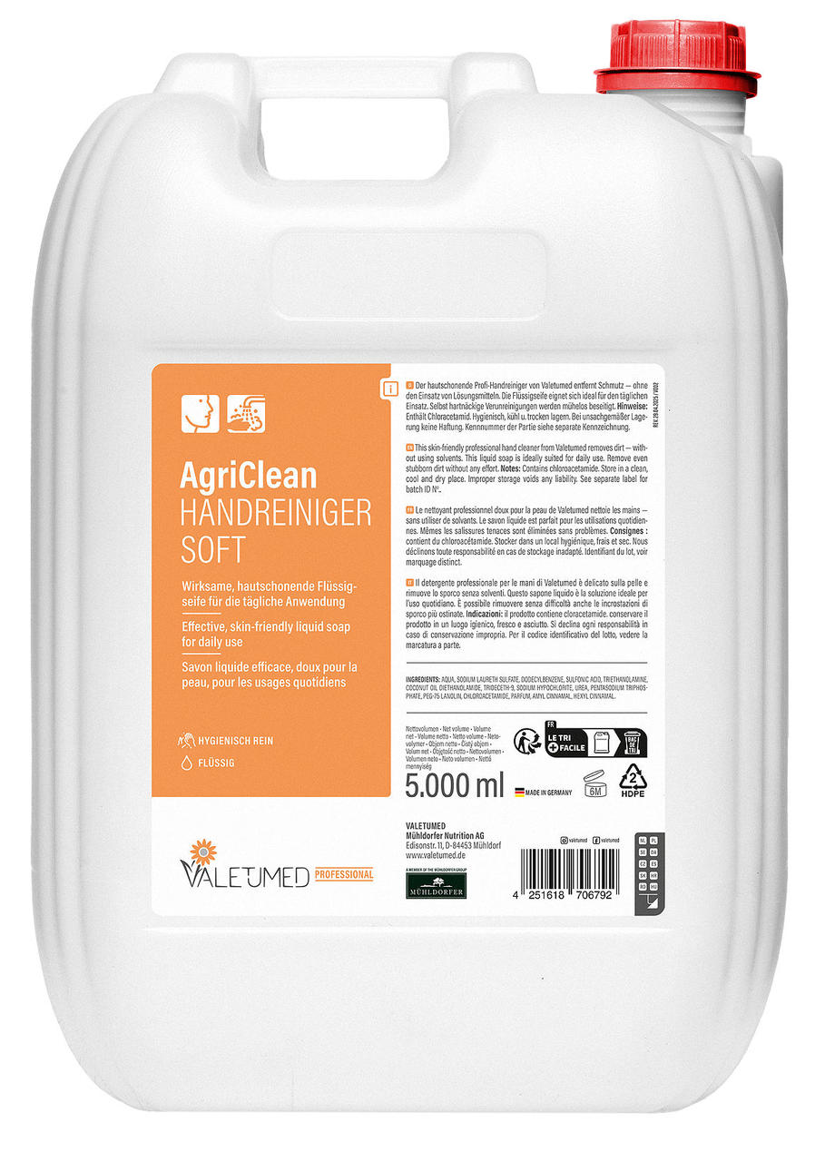 Valetumed Nettoyant pour les mains AgriClean Soft