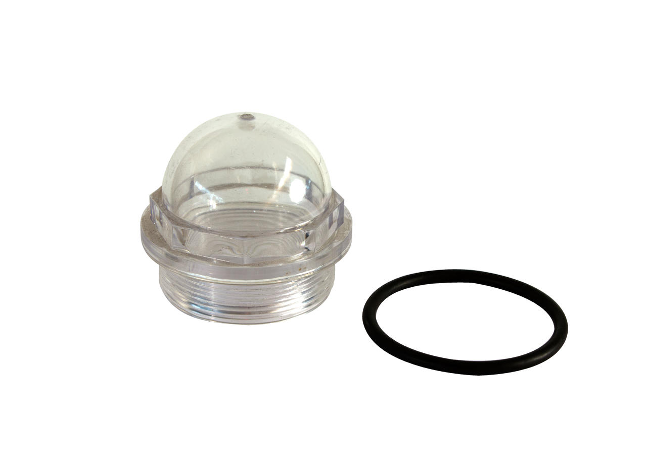 MZ Hublot de contrôle 3" en polycarbonate - filetage ext. MZ Hublot de contrôle 3" en polycarbonate - filetage ext.