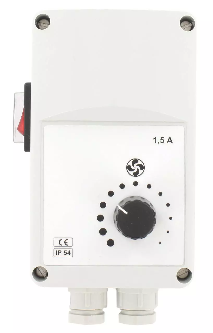 Régulateur de vitesse en saillie 230 V 1,5 A/IP54 Régulateur de vitesse en saillie 230 V 1,5 A/IP54
