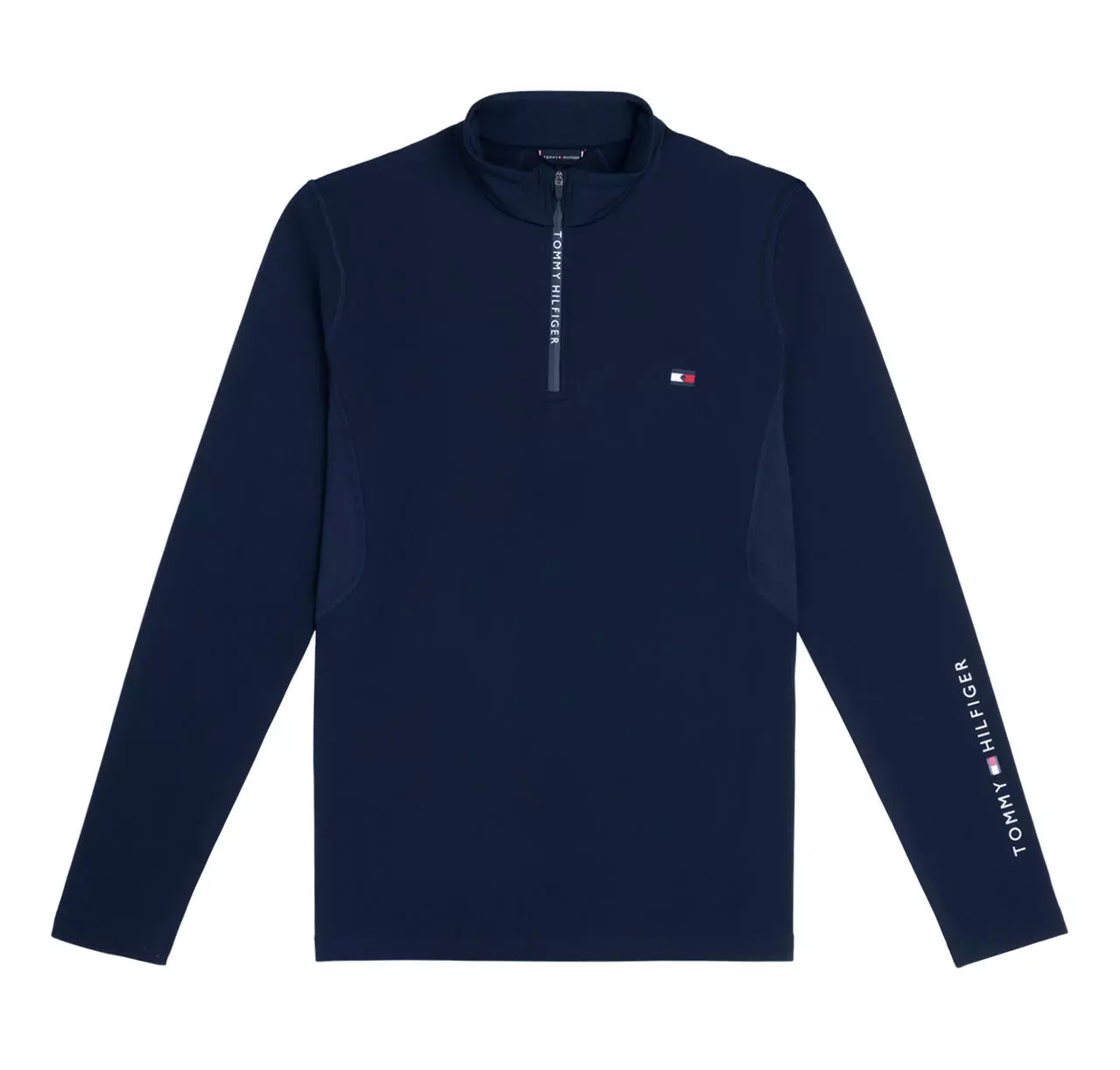 Tommy Hilfiger T-shirt thermique pour homme avec fermeture éclair 1/4