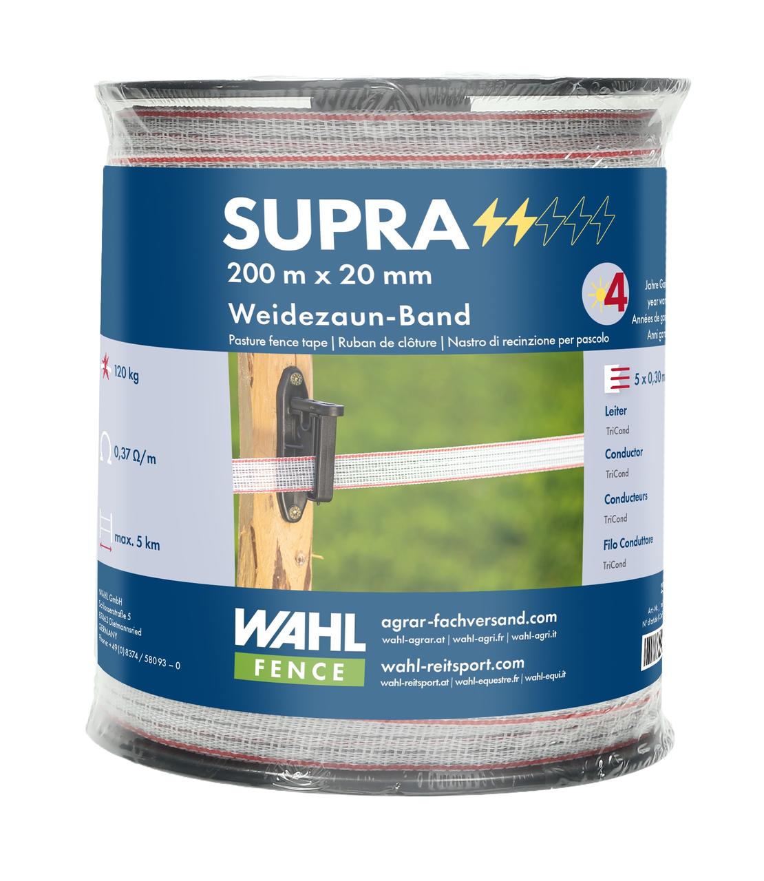 WAHL-FENCE RUBAN DE CLÔTURE - SUPRA - 20mm/200m