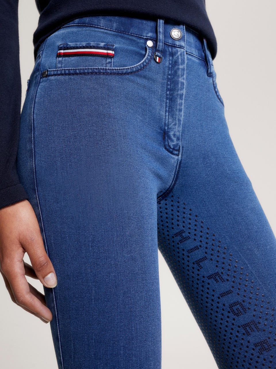 Tommy Hilfiger Pantalon d'équitation Women Queens Jeans avec fond intégral