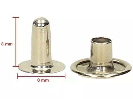 Rivets tubulaires courts, 8 mm, 20 pièce Rivets tubulaires courts, 8 mm, 20 pièce