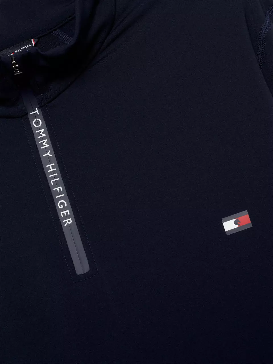 Tommy Hilfiger T-shirt thermique pour homme avec fermeture éclair 1/4