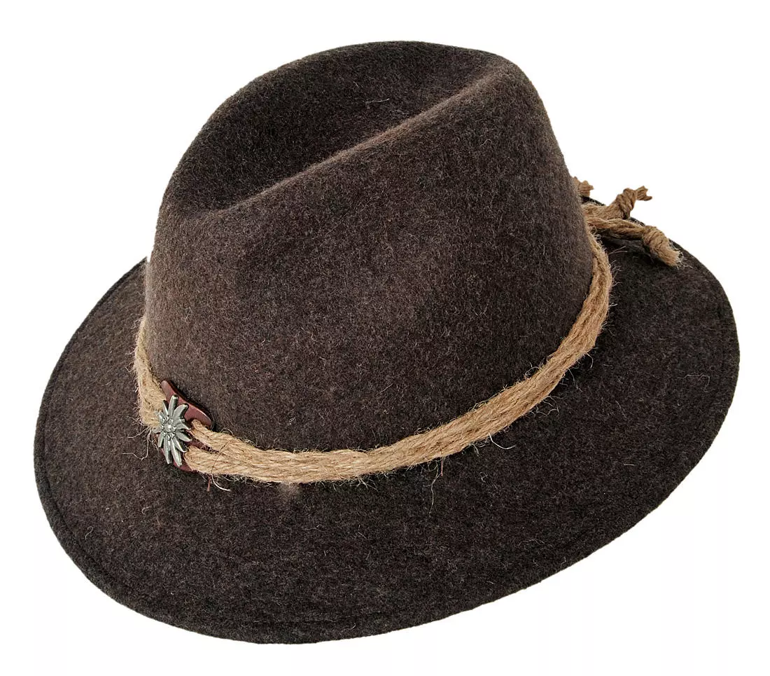 Lodenhut Manufaktur Chapeau alpin avec cordelette naturelle