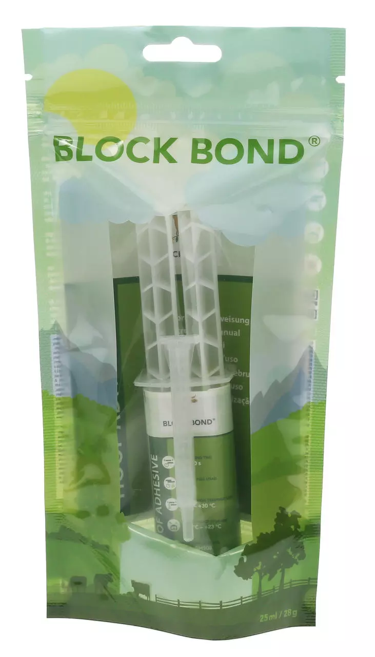 BLOCK BOND Cartouche 25 ml + 1 embout mélangeur BLOCK BOND Cartouche 25 ml + 1 embout mélangeur