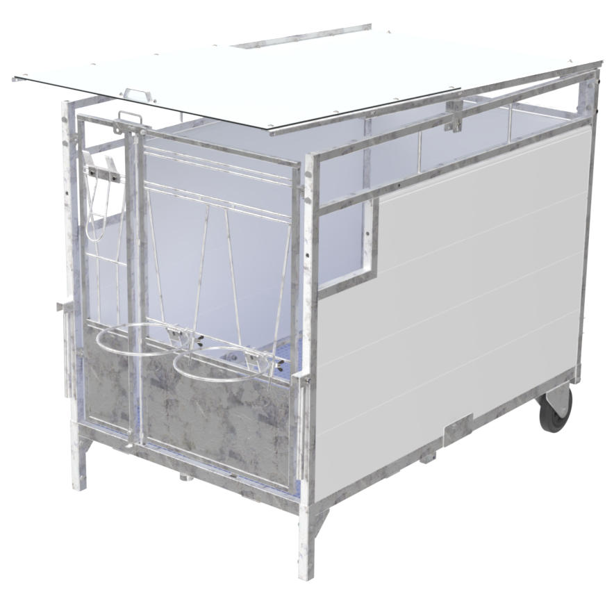 Kerbl Toit pour case à veau, grand modèle, coulissant Kerbl Toit pour case à veau, grand modèle, coulissant