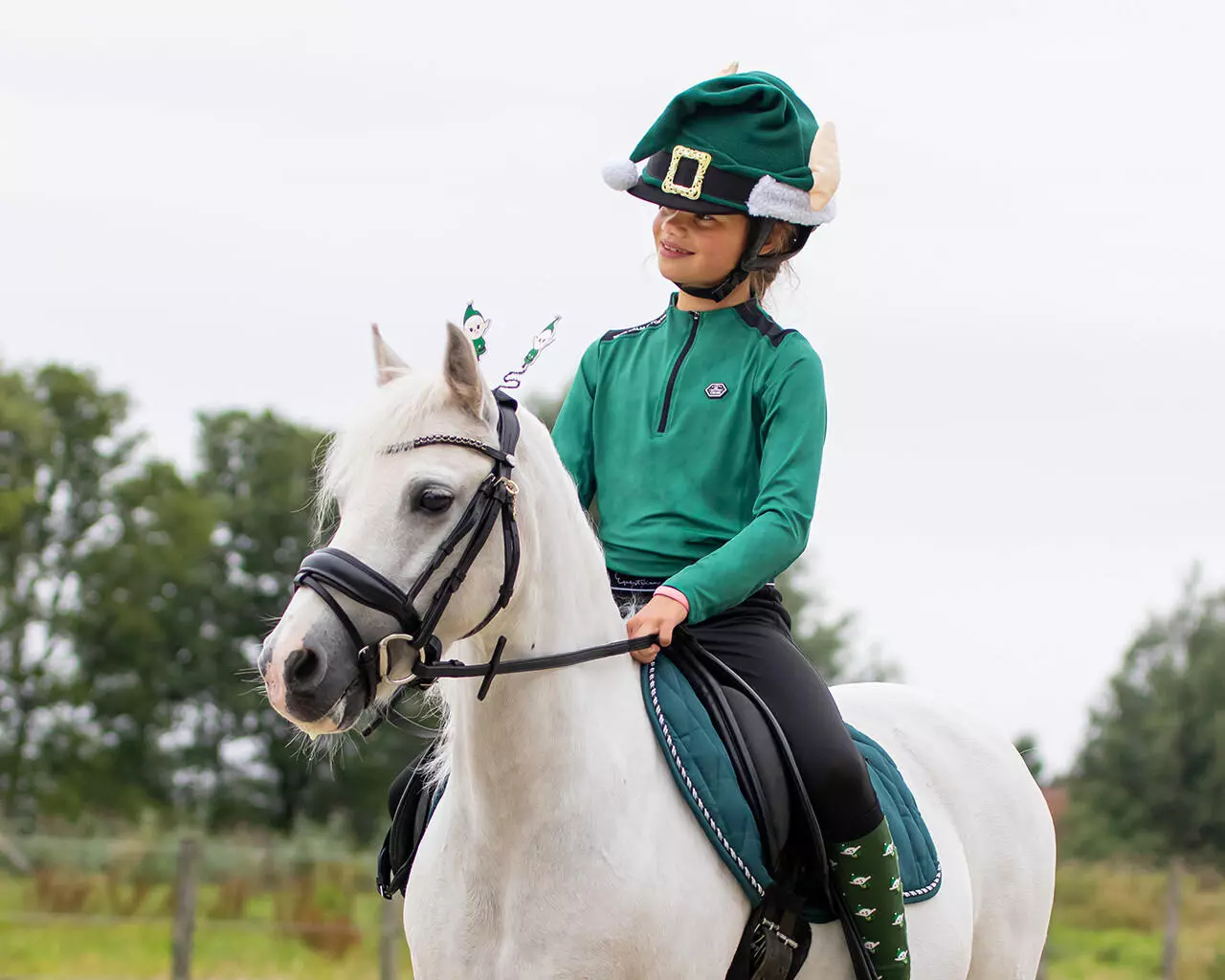 QHP Toque pour casque Noël Elfe