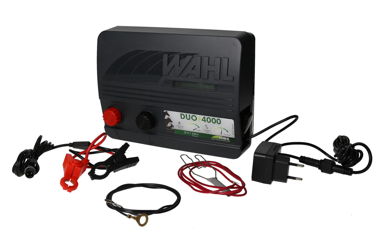WAHL-Hausmarke DUO 4000 - électrificateur de clôture 12 V / 230 V