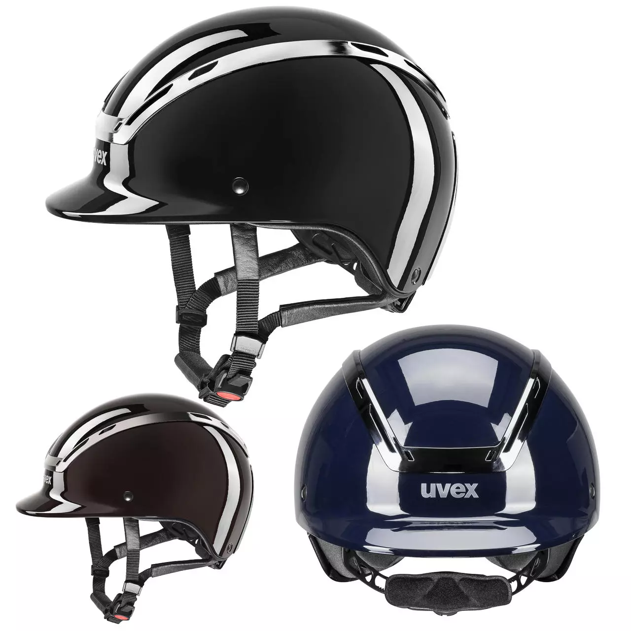 uvex Casque d'équitation exxeed shiny chrome uvex Casque d'équitation exxeed shiny chrome