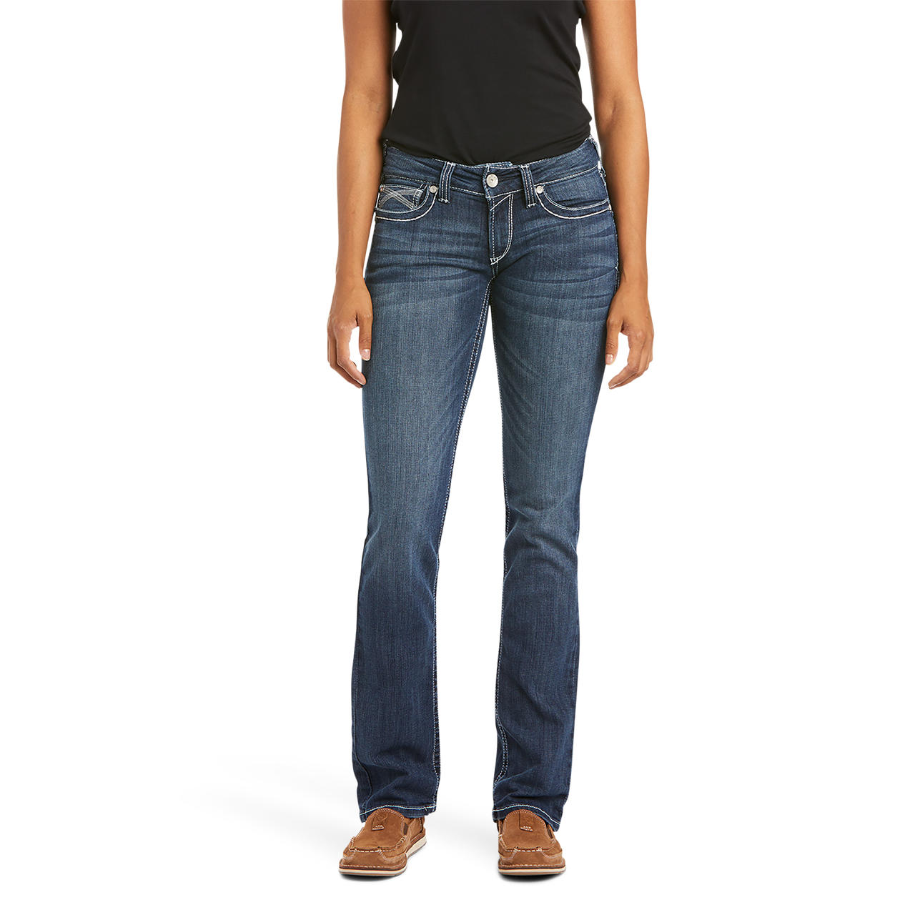 ARIAT Jean R.E.A.L. Mid Rise stretch Ivy taille mi-haute 
