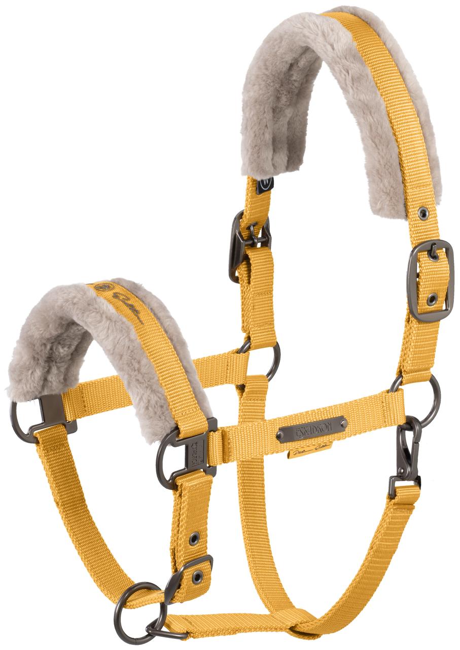 Eskadron Licol FAUX LEATHER DOUBLE PIN » Taille: Poney, Couleur: golden Eskadron Licol FAUX LEATHER DOUBLE PIN » Taille: Poney, Couleur: golden