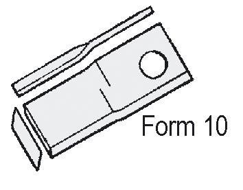 Section pour faucheuse rotative 108x47 mm, 25 pièces