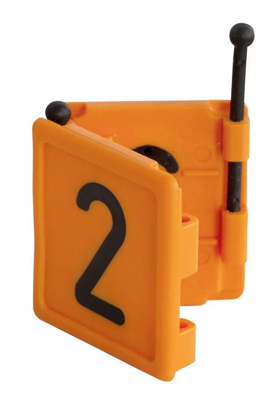 Kerbl Numéro d'identification de collier DUO, 1 chiffre, pack de 6