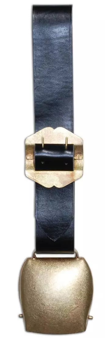 Clochette plate avec collier en cuir - diff. tailles Clochette plate avec collier en cuir - diff. tailles