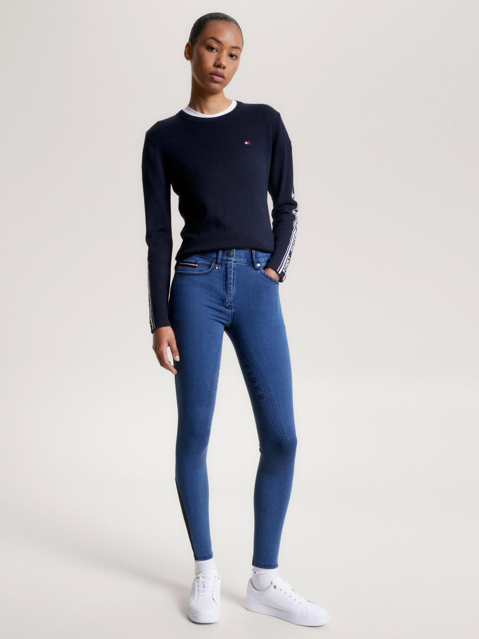 Tommy Hilfiger Pantalon d'équitation Women Queens Jeans avec fond intégral