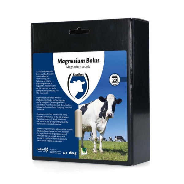 Holland Animal Care BOLUS DE MAGNESIUM - 4 pièces x 180 g Holland Animal Care BOLUS DE MAGNESIUM - 4 pièces x 180 g