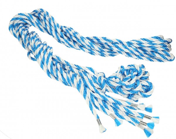 Corde pour licol Poly 3,2 m - bleue et blanche