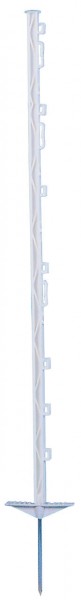 AKO Piquet plastique blanc 105 cm - appui-pied double, pointe simple