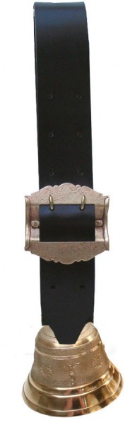 Cloche suisse avec collier en cuir - diff. tailles