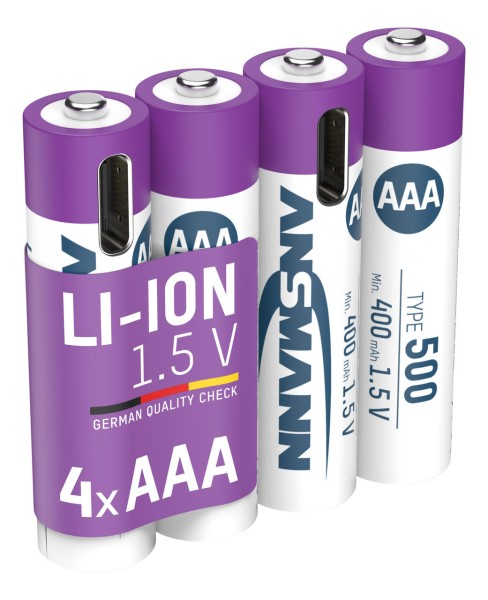 Ansmann Piles rechargeables Li-Ion Micro AAA 500 mAh
