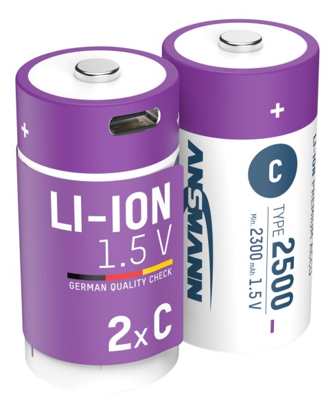 Ansmann Batterie rechargeable Li-Ion Baby C - 2 500 mAh