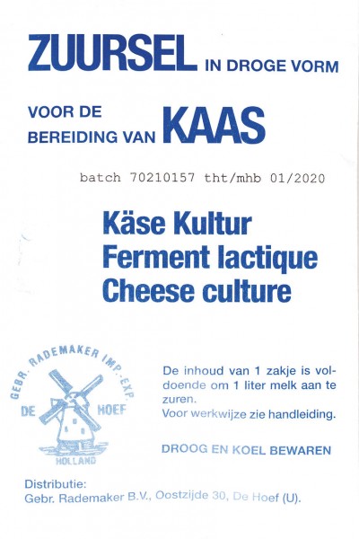 Milky Culture de ferments lactiques pour fromage, 3 sachets